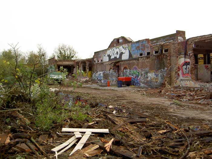 Interior of the site during demolition